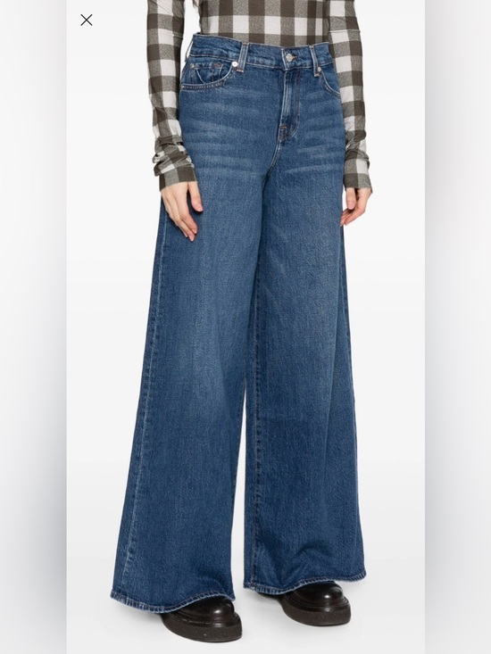 Jeanerica Denim - High-Rise Wide Leg Women's Jeans in Dark Blue its New